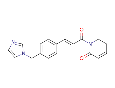 (E)-1-(3-(4-((1H-imidazol-1-yl)methyl)phenyl)acryloyl)-5,6-dihydropyridin-2(1H)-one