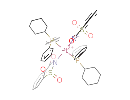 trans-[Pt(saccharinate)2(PPh2cyclohexyl)2]