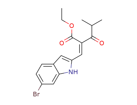(2Z)-2-((6-bromo-1H-indol-2-yl)methylidene)-4-methyl-3-oxopentanoic acid ethyl ester