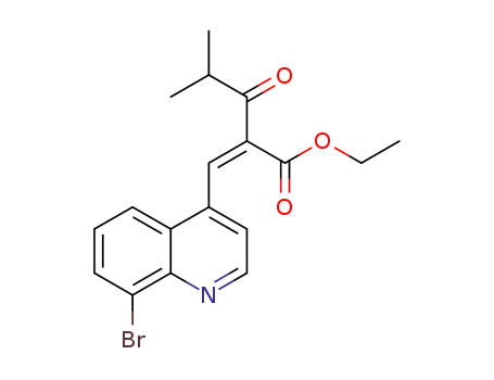 ethyl (Z)-2-((8-bromo-quinolin-4-yl)methylene)-4-methyl-3-oxopentanoate