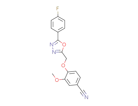 4-((5-(4-fluorophenyl)-1,3,4-oxadiazol-2-yl)methoxy)-3-methoxybenzonitrile