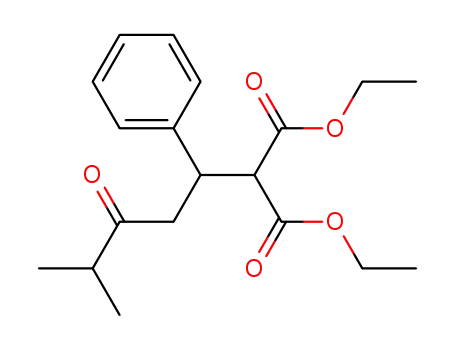 Molecular Structure of 5435-09-6 (diethyl (4-methyl-3-oxo-1-phenylpentyl)propanedioate)