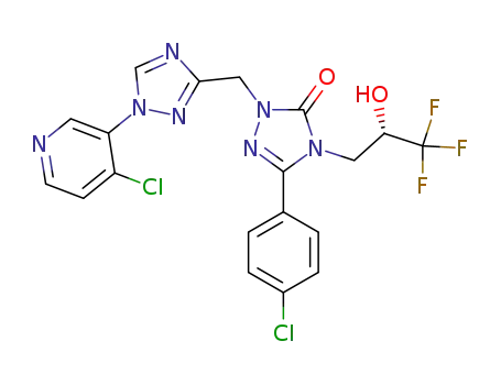 5-(4-chlorophenyl)-2-{[1-(4-chloropyridin-3-yl)-1H-1,2,4-triazol-3-yl]methyl}-4-[(2S)-3,3,3-trifluoro-2-hydroxypropyl]-2,4-dihydro-3H-1,2,4-triazol-3-one