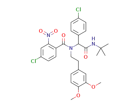 N-(2-(tert-butylamino)-1-(4-chlorophenyl)-2-oxoethyl)-4-chloro-N-(3,4-dimethoxyphenethyl)-2-nitrobenzamide