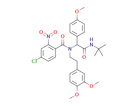 N-(2-(tert-butylamino)-1-(4-methoxyphenyl)-2-oxoethyl)-4-chloro-N-(3,4-dimethoxyphenethyl)-2-nitrobenzamide