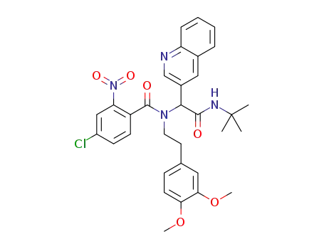 N-(2-(tert-butylamino)-2-oxo-1-(quinolin-3-yl)ethyl)-4-chloro-N-(3,4-dimethoxyphenethyl)-2-nitrobenzamide