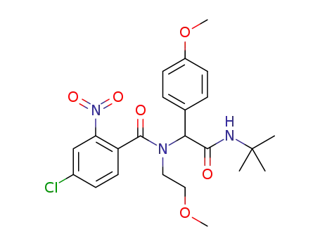 N-(2-(tert-butylamino)-1-(4-methoxyphenyl)-2-oxoethyl)-4-chloro-N-(2-methoxyethyl)-2-nitrobenzamide