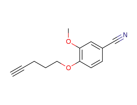 3-methoxy-4-(pent-4-yn-1-yloxy)benzonitrile