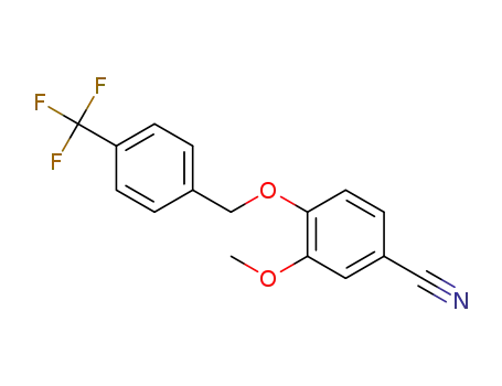 3-methoxy-4-((4-(trifluoromethyl)benzyl)oxy)benzonitrile