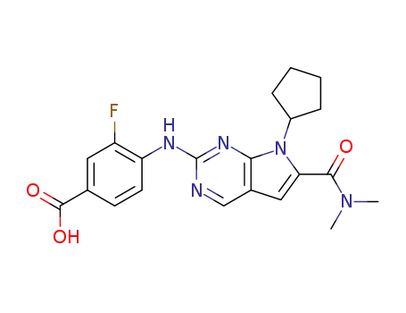 4-((7-cyclopentyl-6-(dimethylcarbamoyl)-7H-pyrrolo[2,3-d] pyrimidin-2-yl)amino)-3-fluorobenzoic acid