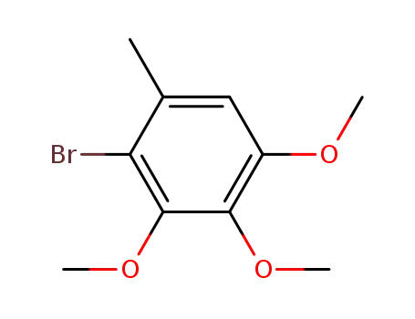 Molecular Structure of 72326-72-8 (Benzene, 2-bromo-3,4,5-trimethoxy-1-methyl-)