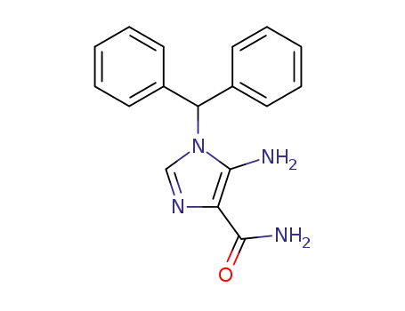 Molecular Structure of 127574-36-1 (1H-Imidazole-4-carboxamide, 5-amino-1-(diphenylmethyl)-)