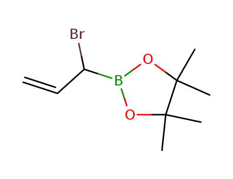 Molecular Structure of 87921-49-1 (1,3,2-Dioxaborolane, 2-(1-bromo-2-propenyl)-4,4,5,5-tetramethyl-)