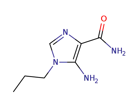 Molecular Structure of 61507-88-8 (5-AMINO-1-PROPYL-1H-IMIDAZOLE-4-CARBOXAMIDE)