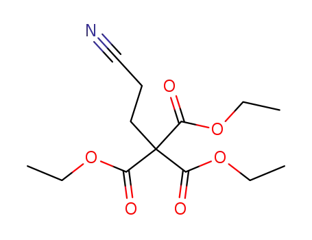 Molecular Structure of 132783-23-4 (1,1,1-Propanetricarboxylic acid, 3-cyano-, triethyl ester)