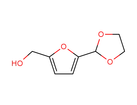 Molecular Structure of 126380-43-6 (2-Furanmethanol, 5-(1,3-dioxolan-2-yl)-)