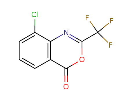 Molecular Structure of 91457-67-9 (4H-3,1-Benzoxazin-4-one, 8-chloro-2-(trifluoromethyl)-)