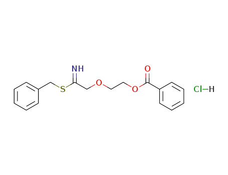 Ethanimidothioic acid, 2-[2-(benzoyloxy)ethoxy]-, phenylmethyl ester,
hydrochloride