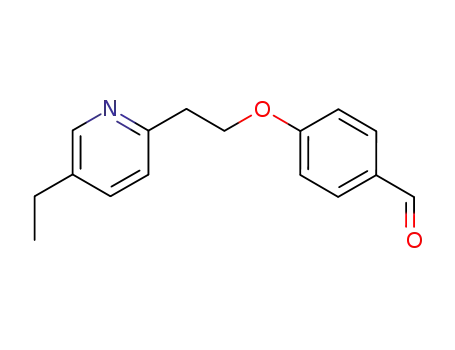 Molecular Structure of 114393-97-4 (4-[2-(5-Ethyl-2-pyridinyl)ethoxy]benzyaldehyde)