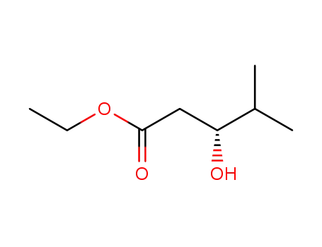 Molecular Structure of 95614-86-1 (Pentanoic acid, 3-hydroxy-4-methyl-, ethyl ester, (3R)-)