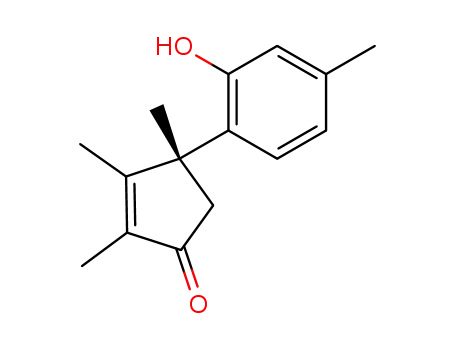 (R)-4-(2-Hydroxy-4-methyl-phenyl)-2,3,4-trimethyl-cyclopent-2-enone