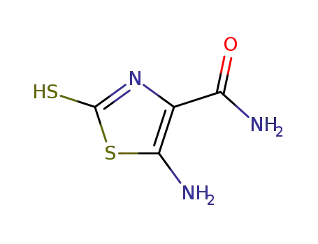 Molecular Structure of 52868-63-0 (5-aMino-2-Mercaptothiazole-4-carboxaMide)