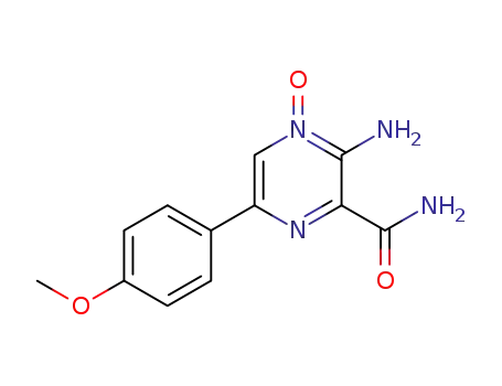 2-amino-3-carbamoyl-5-(p-methoxyphenyl)pyrazine 1-oxide