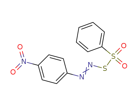 Molecular Structure of 91363-26-7 (Diazene, (4-nitrophenyl)[(phenylsulfonyl)thio]-)