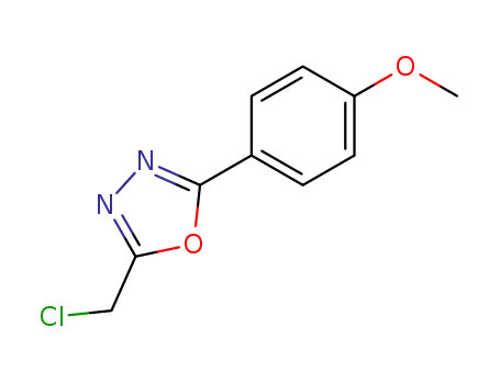 Molecular Structure of 24023-71-0 (2-CHLOROMETHYL-5-(4-METHOXYPHENYL)-1,2,4-OXADIAZOLE)