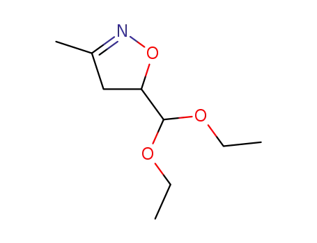 Molecular Structure of 87074-49-5 (Isoxazole, 5-(diethoxymethyl)-4,5-dihydro-3-methyl-)