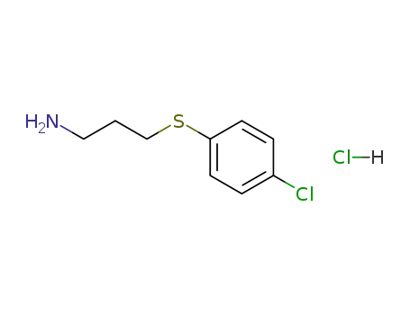 Molecular Structure of 78540-43-9 (1-Propanamine, 3-[(4-chlorophenyl)thio]-, hydrochloride)
