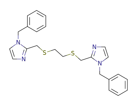 Molecular Structure of 83219-46-9 (1-benzyl-2-[2-[(1-benzylimidazol-2-yl)methylsulfanyl]ethylsulfanylmethyl]imidazole)