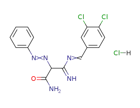 2-{N-[1-(3,4-Dichloro-phenyl)-meth-(E)-ylidene]-carbamimidoyl}-2-phenylazo-acetamide; hydrochloride