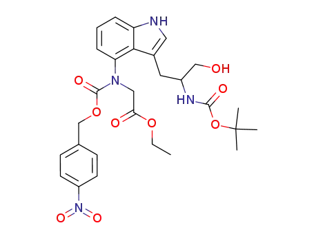 [[3-(2-tert-Butoxycarbonylamino-3-hydroxy-propyl)-1H-indol-4-yl]-(4-nitro-benzyloxycarbonyl)-amino]-acetic acid ethyl ester