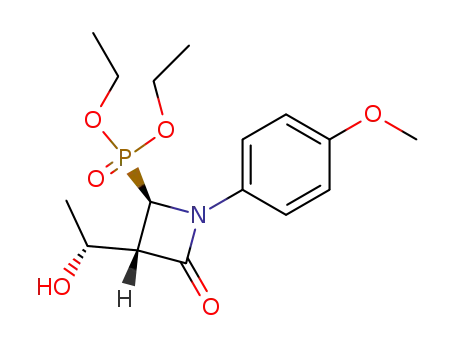(3S,4R)-4-diethoxyphosphinyl-3-<(R)-1-hydroxyethyl>-1-(4-methoxyphenyl)-2-azetidinone