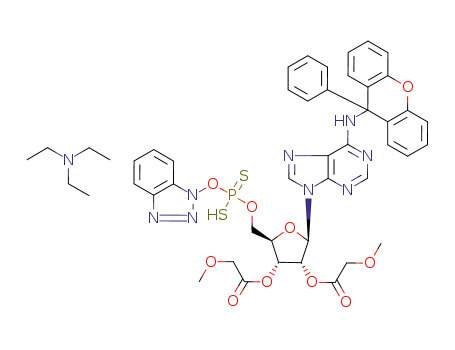 2',3'-Bis-O-(methoxyacetyl)-6-N-(9-phenylxanthen-9-yl)adenosine 5'-phosphorodithioate O-(benzotriazol-1-yl) ester triethylammonium salt