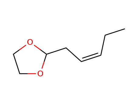 Molecular Structure of 79797-00-5 (2-[(2Z)-pent-2-en-1-yl]-1,3-dioxolane)