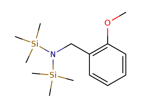 Molecular Structure of 94807-37-1 (Silanamine,
N-[(2-methoxyphenyl)methyl]-1,1,1-trimethyl-N-(trimethylsilyl)-)