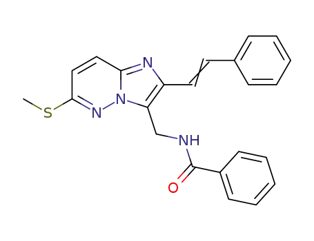 3-benzamidomethyl-6-methylthio-2-styrylimidazo<1,2-b>pyridazine