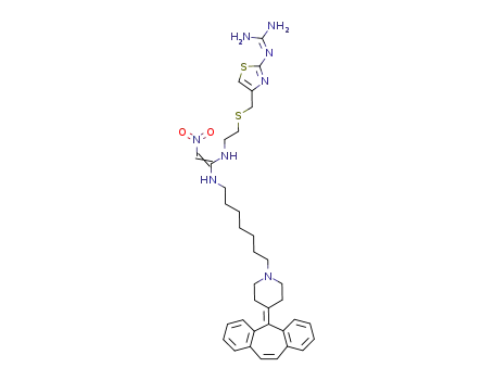N-[4-(2-{(Z)-1-[7-(4-Dibenzo[a,d]cyclohepten-5-ylidene-piperidin-1-yl)-heptylamino]-2-nitro-vinylamino}-ethylsulfanylmethyl)-thiazol-2-yl]-guanidine