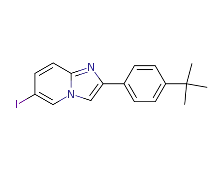 Molecular Structure of 188692-68-4 (Imidazo[1,2-a]pyridine, 2-[4-(1,1-dimethylethyl)phenyl]-6-iodo-)