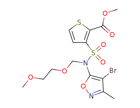 3-[(4-Bromo-3-methyl-isoxazol-5-yl)-(2-methoxy-ethoxymethyl)-sulfamoyl]-thiophene-2-carboxylic acid methyl ester