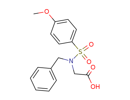 Molecular Structure of 195052-28-9 (Glycine, N-[(4-methoxyphenyl)sulfonyl]-N-(phenylmethyl)-)