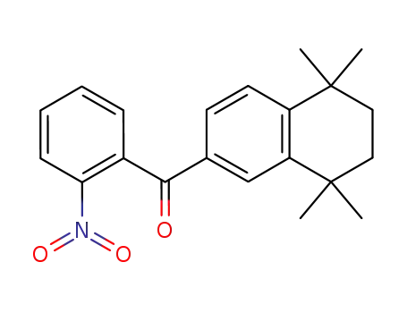 Molecular Structure of 188845-39-8 (Methanone,
(2-nitrophenyl)(5,6,7,8-tetrahydro-5,5,8,8-tetramethyl-2-naphthalenyl)-)