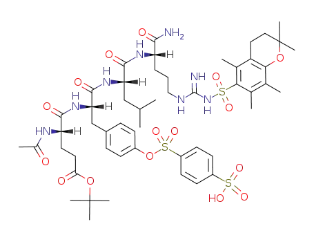Ac-Glu(OtBu)-Tyr[SO2C6H4(4-SO3H)]-Leu-Arg(Pmc)-NH2