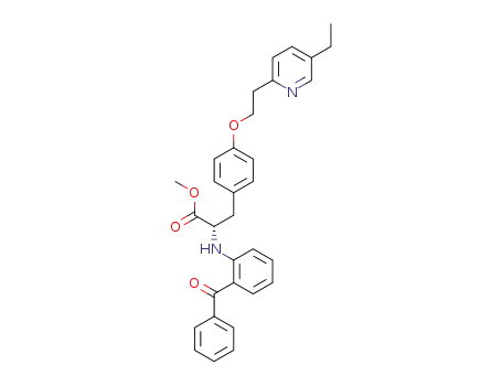 (S)-2-(2-Benzoyl-phenylamino)-3-{4-[2-(5-ethyl-pyridin-2-yl)-ethoxy]-phenyl}-propionic acid methyl ester