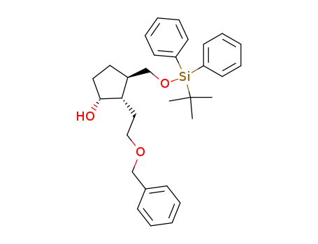 (1α,2α,3β)-(+/-)-3<<<(1,1-dimethylethyl)diphenylsilyl>oxy>methyl>-2-<2-(phenylmethoxy)ethyl>cyclopentanol