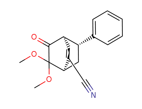 (1S*,4R*,7R*)-6,6-dimethoxy-5-oxo-8-phenylbicyclo[2.2.2]oct-2-en-2-yl cyanide