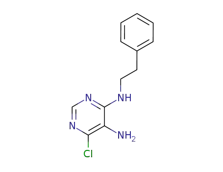 Molecular Structure of 73840-54-7 (N-Phenethyl-6-chloropyrimidine-4,5-diamine)