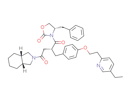 (R)-1-((S)-4-Benzyl-2-oxo-oxazolidin-3-yl)-2-{4-[2-(5-ethyl-pyridin-2-yl)-ethoxy]-benzyl}-4-(3aR,7aS)-octahydro-isoindol-2-yl-butane-1,4-dione